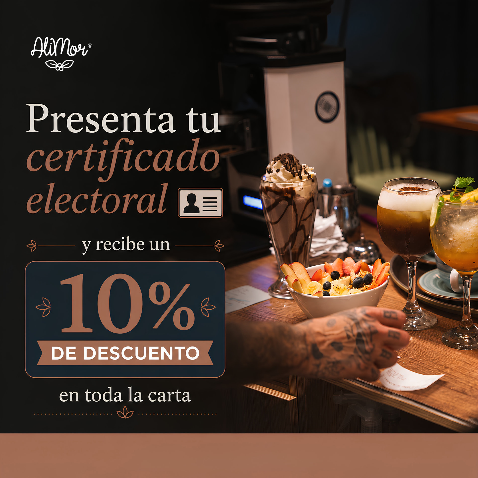 Espacio para trabajar en Café Alimor, Sabaneta